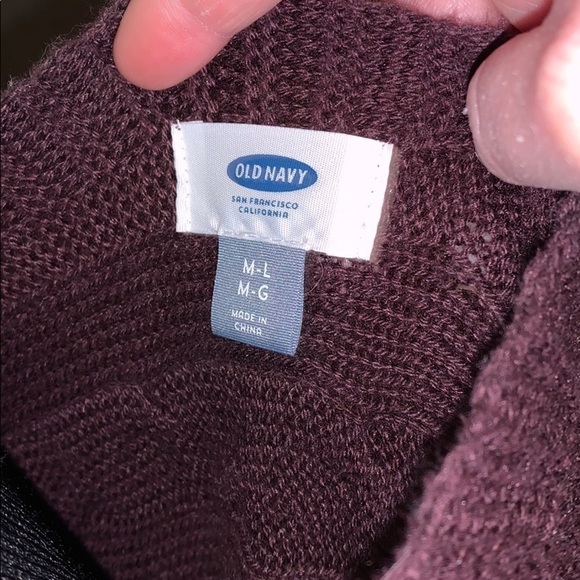 Old navy deep purple short-sleeved poncho - Picture 5 of 6